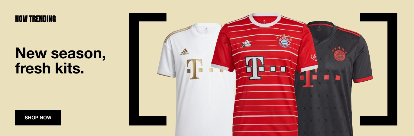 New Year. New Fit. Get your official Bayern Munich shirt for a fraction of the price. Shop now. 