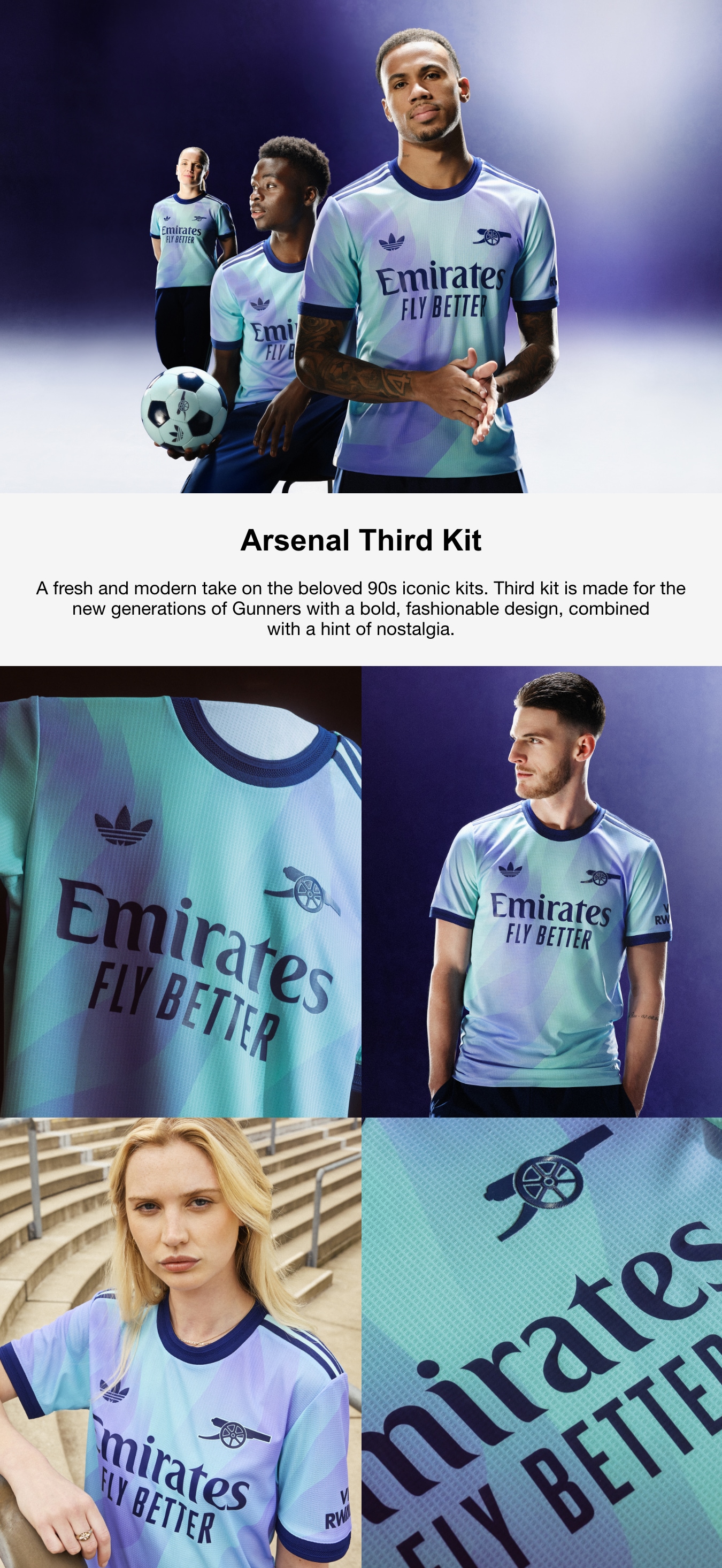 Arsenal adidas Third Authentic Shirt 2024-25