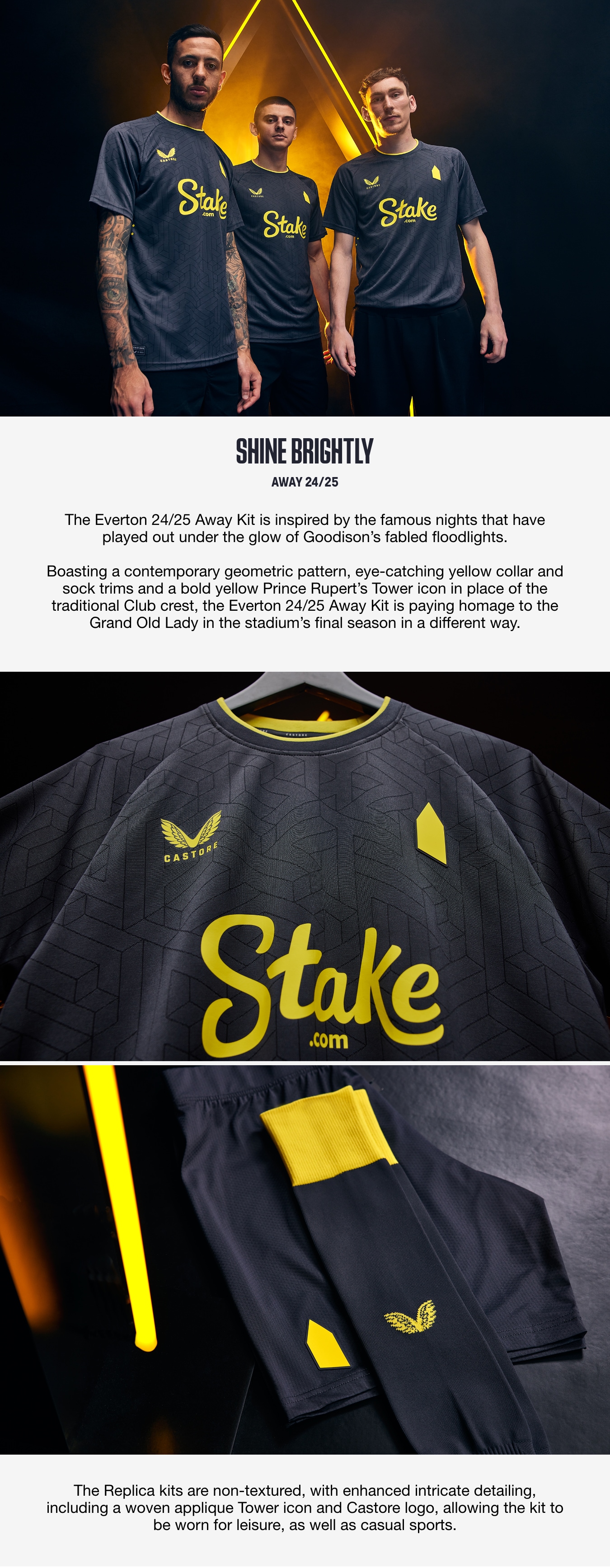 Everton Castore Away Replica Shirt 2024-25 - Kids