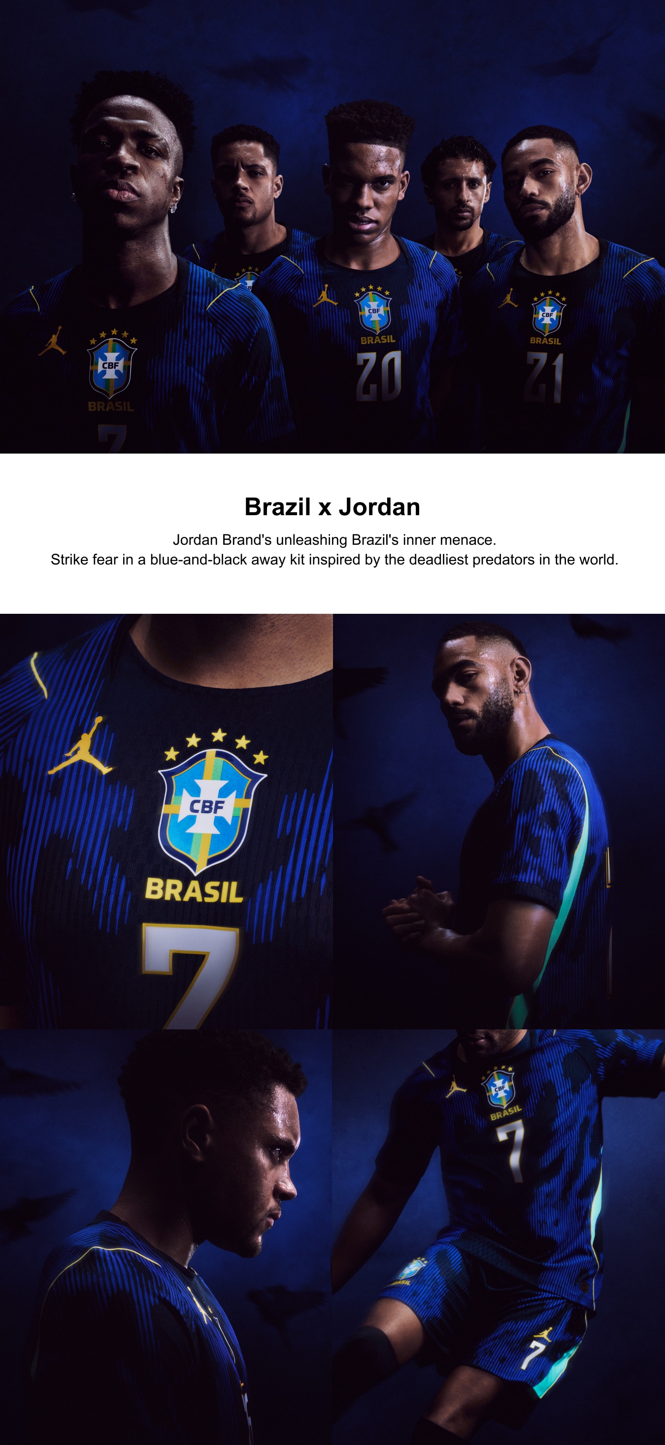 Brazil Jordan Away Aero-FIT Match Shirt 2026